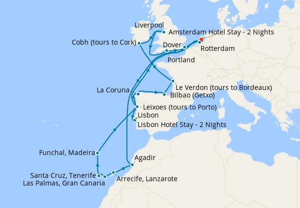 Cruise Itinerary Map