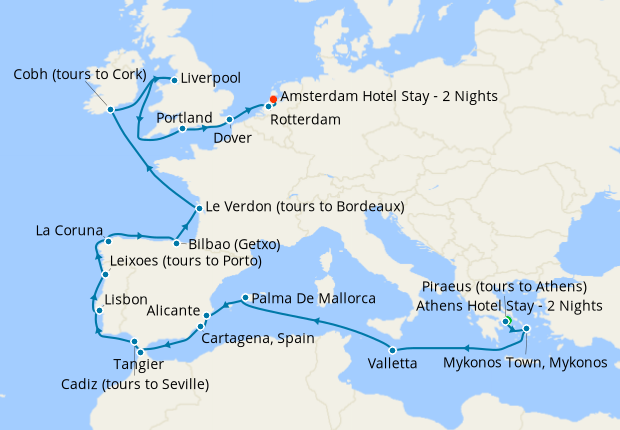 Cruise Itinerary Map