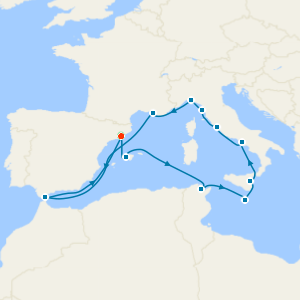 Western Mediterranean: Spain, Italy & France from Barcelona with Stay