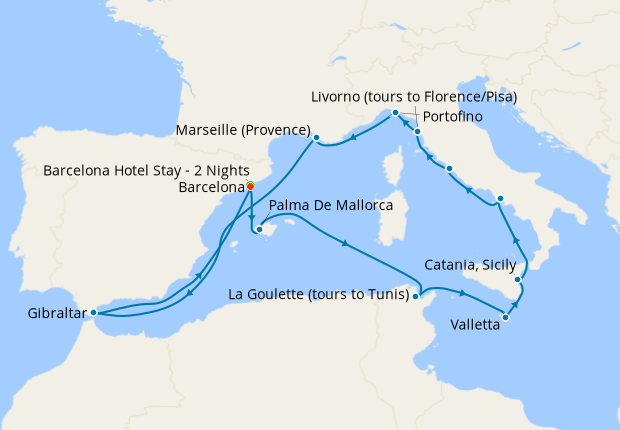 Cruise Itinerary Map