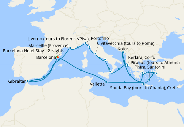 Cruise Itinerary Map