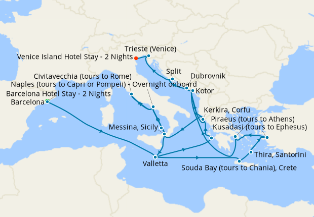 Cruise Itinerary Map