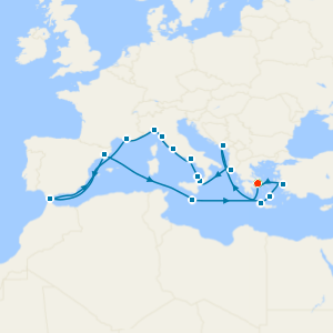Greek Isles, Italy & France from Athens with Stay