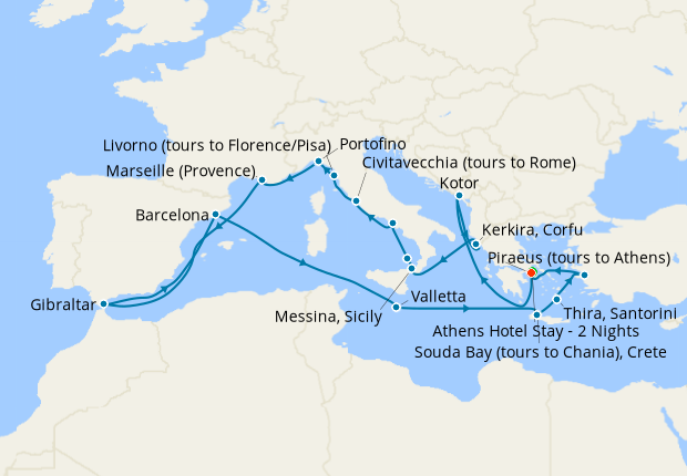 Cruise Itinerary Map