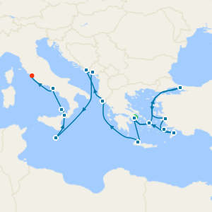 Greek Isles, Italy & Turkey from Athens with Stay