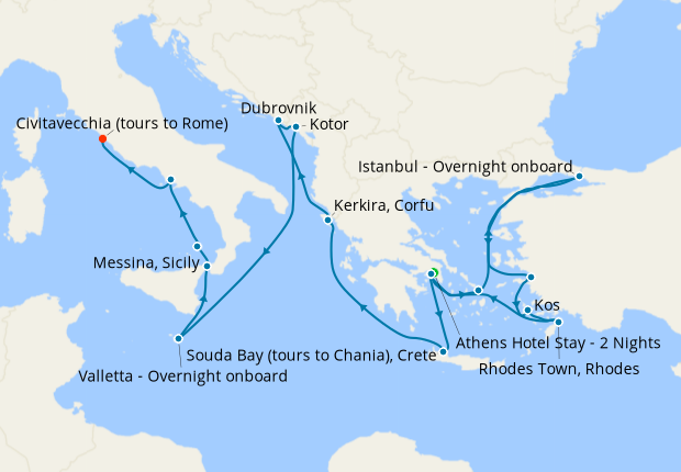 Cruise Itinerary Map