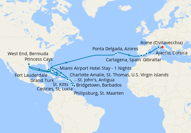 Cruise Itinerary Map