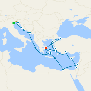 Adriatic Coast, Greek Isles, Cairo & Istanbul with Venice and Athens Stays