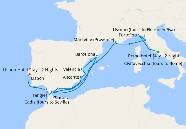 Cruise Itinerary Map