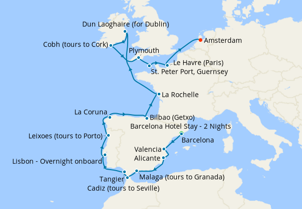 Cruise Itinerary Map