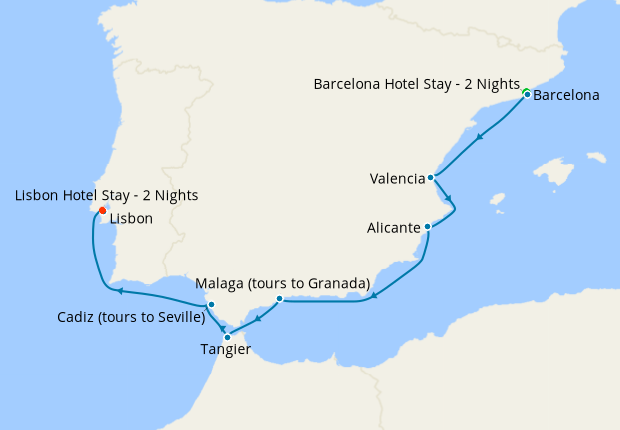 Cruise Itinerary Map