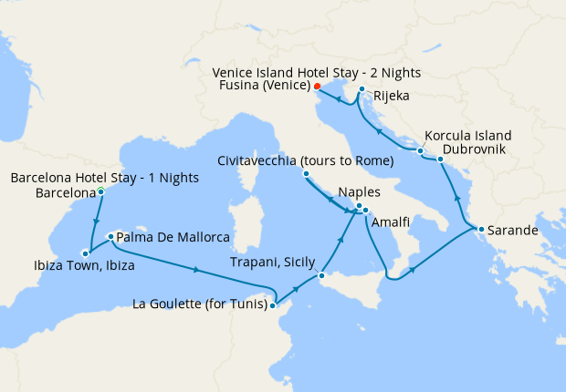 Cruise Itinerary Map