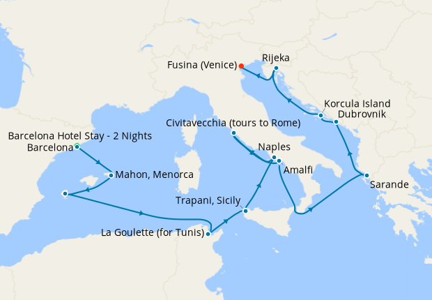 Cruise Itinerary Map
