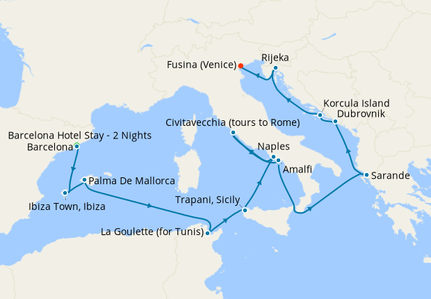 Cruise Itinerary Map