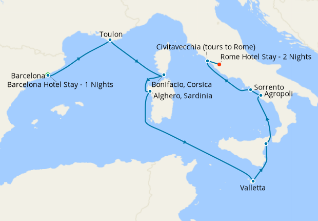 Cruise Itinerary Map