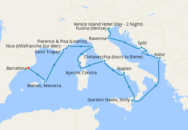 Cruise Itinerary Map