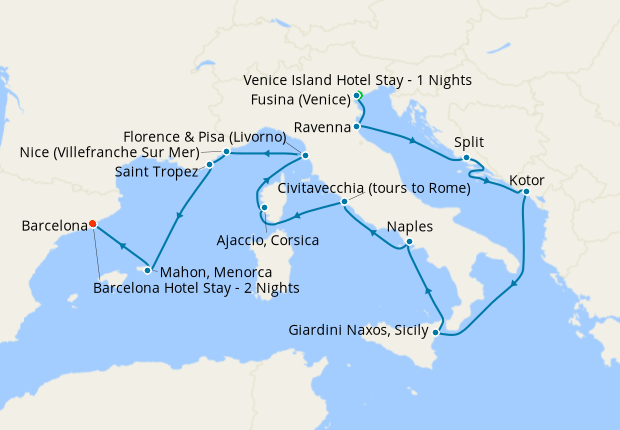 Cruise Itinerary Map