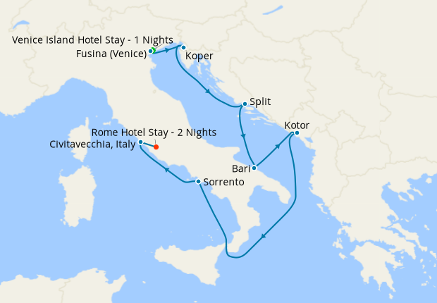 Cruise Itinerary Map