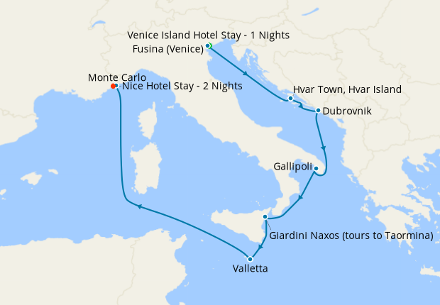 Cruise Itinerary Map