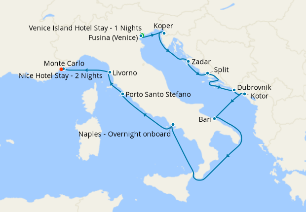 Cruise Itinerary Map