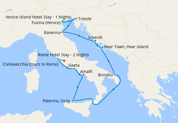 Cruise Itinerary Map