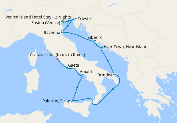 Cruise Itinerary Map