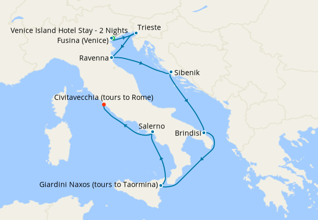 Cruise Itinerary Map
