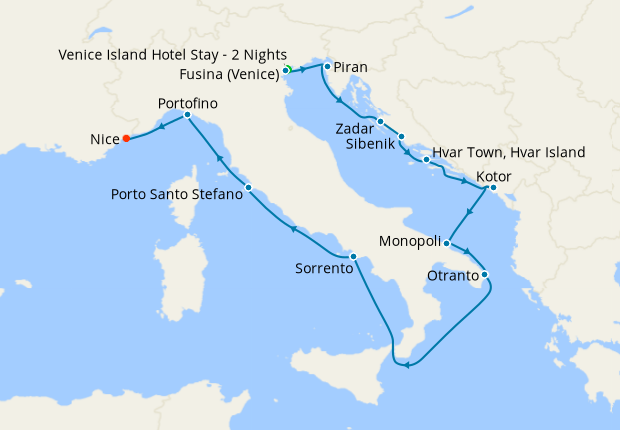 Cruise Itinerary Map