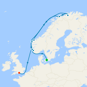 Norwegian Fjords Fly Cruise from Copenhagen to Southampton