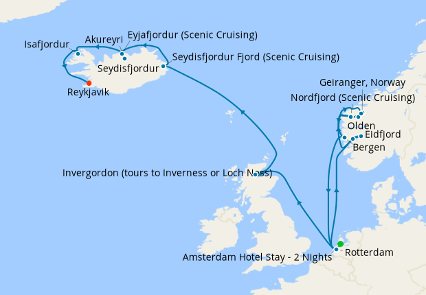 Cruise Itinerary Map