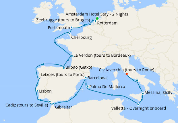 Cruise Itinerary Map