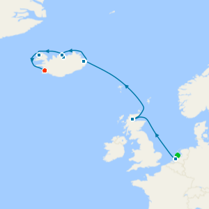 Icelandic Fjords & Scottish Highlands from Rotterdam with Amsterdan and Stays