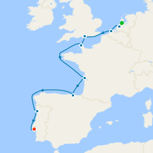Atlantic Europe: Normandy, Bordeaux & Portugal with Amsterdan and Lisbon Stays
