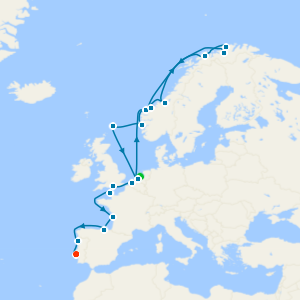Arctic Circle & Northern Lights with France & Iberia with Amsterdan and Lisbon Stays