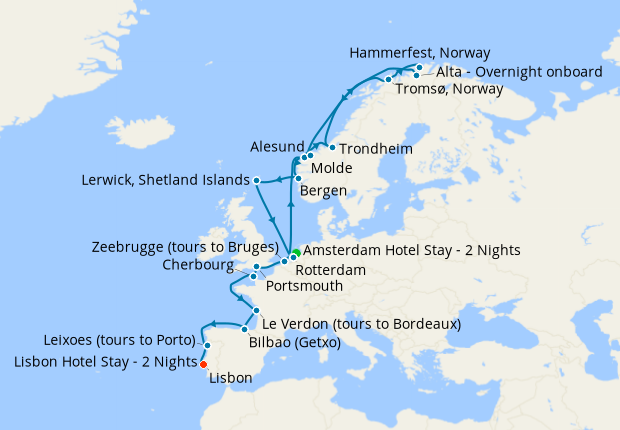 Cruise Itinerary Map