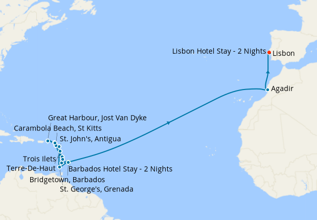 Cruise Itinerary Map