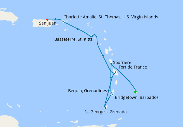 Cruise Itinerary Map