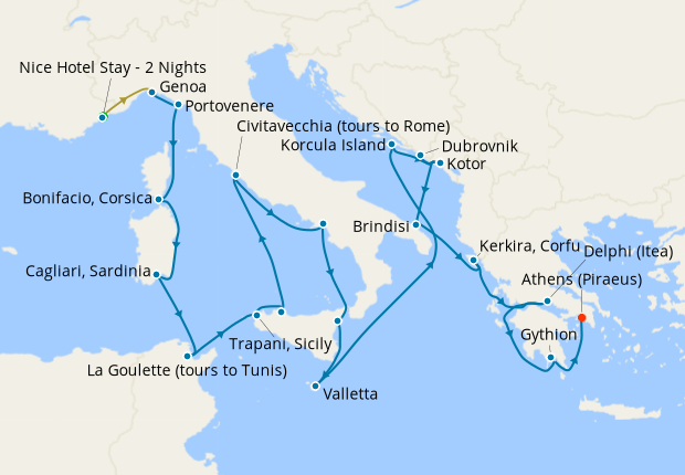 Cruise Itinerary Map