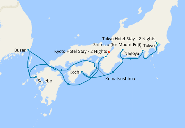 Cruise Itinerary Map