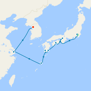 Tokyo, Osaka and South Korea Cruise to Seoul with Stays