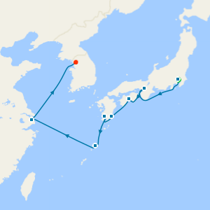 Tokyo, Japan and South Korea Cruise to Seoul with 1 Night Stay