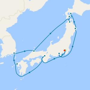 Tokyo and Northern Japan Cruise with 1 Night Stay