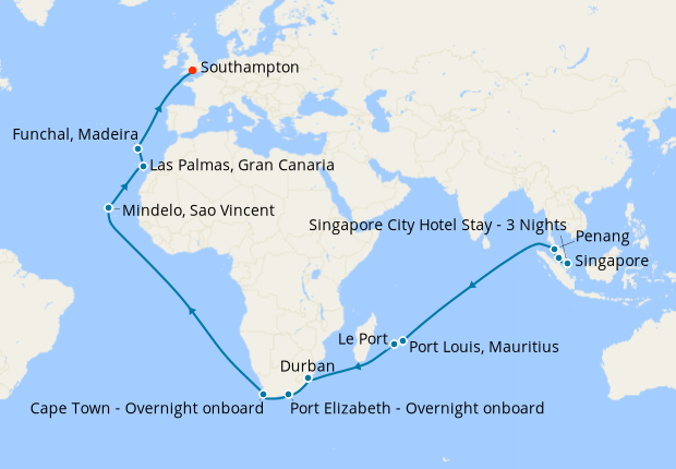 Cruise Itinerary Map