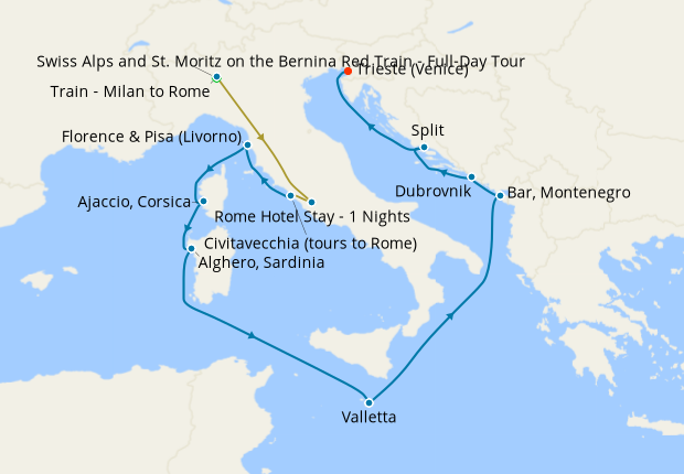 Cruise Itinerary Map
