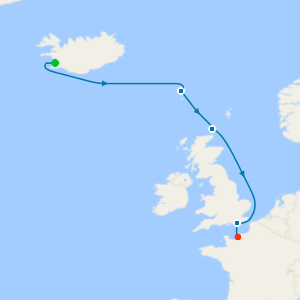 Iceland, Faroes & Scotland from Reykjavik to Le Havre