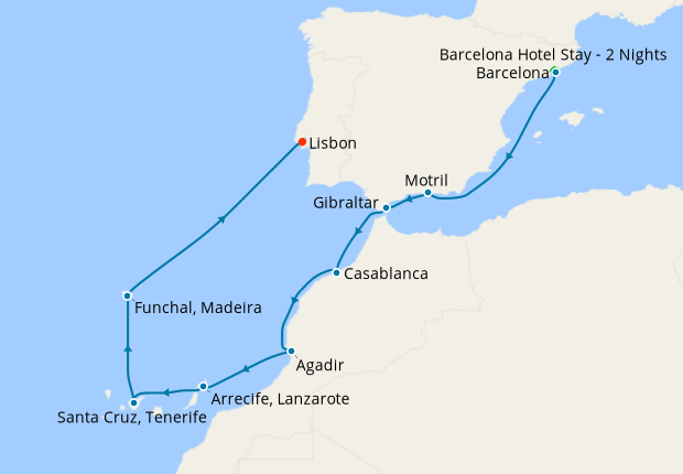 Cruise Itinerary Map