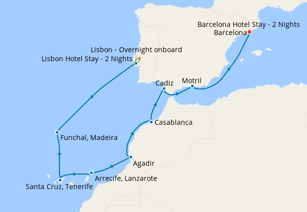 Cruise Itinerary Map