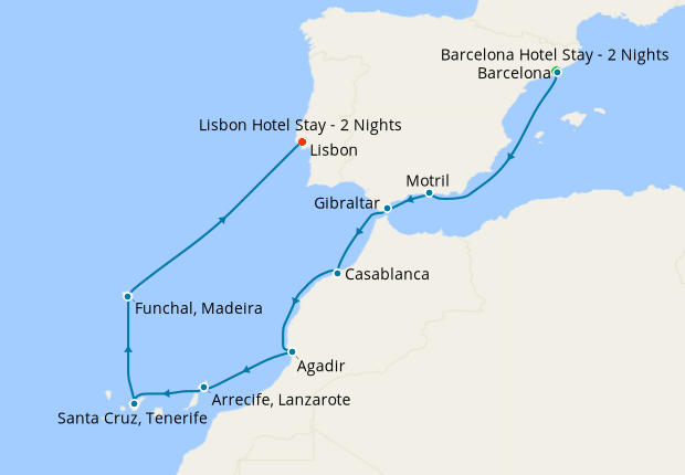 Cruise Itinerary Map