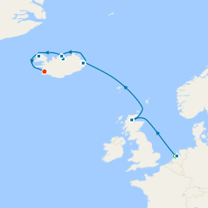 Icelandic Fjords & Scottish Highlands from Amsterdam to Reykjavik with Stays