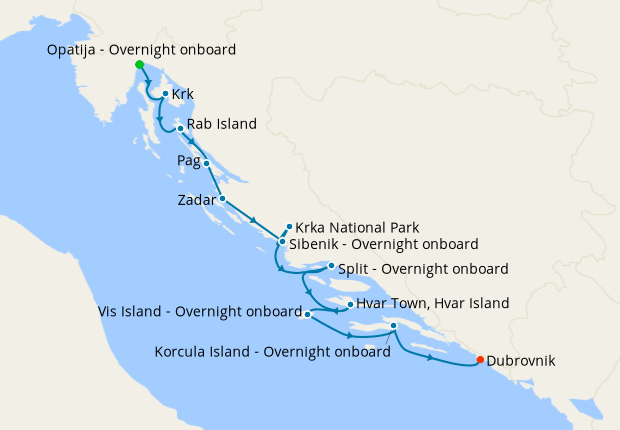 Cruise Itinerary Map